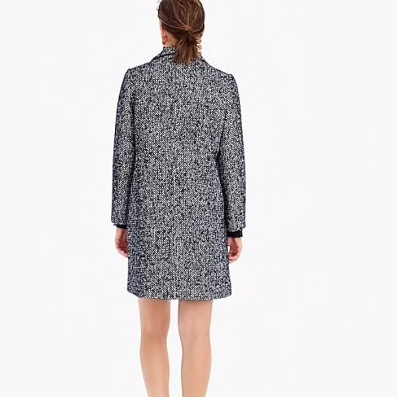 J. Crew Petite Daphne Navy Italian Tweed Topcoat - Picture 4 of 7